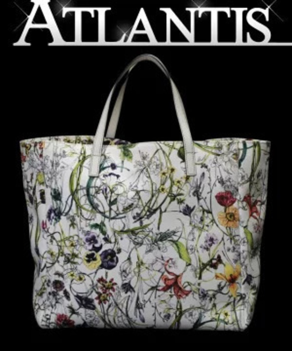 Gucci Flora Flower Infinity Tote Bag Canvas White